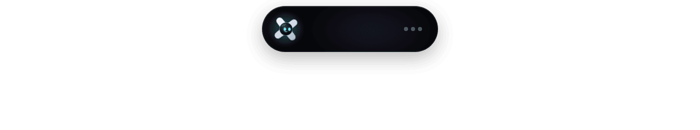 Resting: X on the left, three dots on the right.