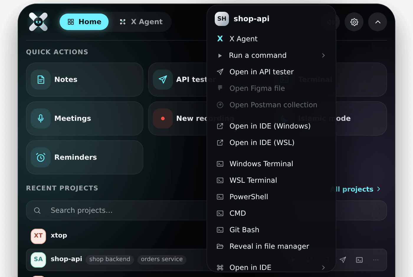 One project, everything you can do with it.